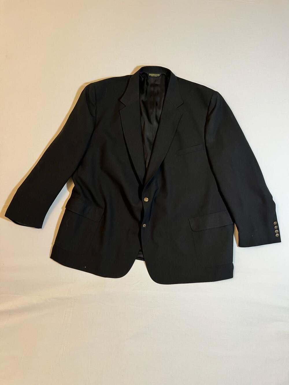 Heritage Collection Men's Black Two-Button Blazer with Gold Crest Buttons